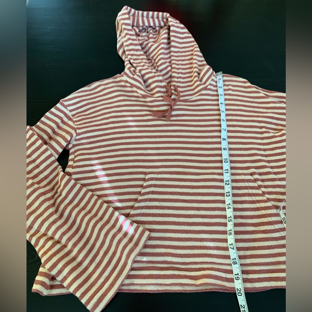 Roxy boho beach vibes hoodie pullover rust brown white size xs / small? - Picture 7 of 8